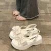 Slipper-Hausschuhe für Damen-Oberbekleidung, modische und vielseitige, dicke Sohlen, offene Zehensandalen, Strand-Flip-Flops