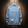 Men's Jackets Male Jeans Coat Men Brand Denim Jacket Hip Hop Streetwear Punk Motorcycle Ripped Print Cowboy Outwear High Quality Casual Hole 230814