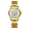 Avanadores de pulso Classic Classic Delicate Rhinestone Casal Lover Watches Fashion Luxury Gold Aço inoxidável Menwomen Watch Orologi Coppia