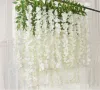 Flores de casamento 110 cm densas wisteria flor artificial videira elegante videira videira festas de jardim decoraçãozzz