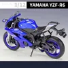 Welly 1 12 Yamaha YZF-R6 Die Cast Alloy Toy Motorbike Motorcycle Racing Modele samochody Toys na LDREN Kolekcjonerski prezent T230815