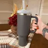 Mugs 1200ml Stainless Steel Mug Coffee Cup Thermal Travel Car Auto Thermos 40 Oz Tumbler with Handle Straw Drinkware In 230814