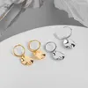 Hoop Earrings S925 Silver Needle Piercing Round Earring For Women Girls Party Wedding Jewelry Eh1170