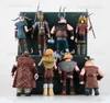 8pcs/set 10-13cm Come addestrare le tue 3 figurine in PVC Figure classiche Toys Kids Regalo per LDRY Model T230815