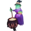 Amazon Halloween Witch Bumping Tree Gas Model Decoratie Prop Led Light Witch Pot opblaasbare kleding Partijbenodigdheden