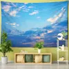 Tapestries Zon Clear Sky Wolken Tapestry Wall Hangende blauwe hemels BED -BEPERVE SLAPSPREAD SLIMENDE COVER STRAAM DE HOOFDRAAP HUISKAMER WACK KAMER ART DECOR R230815