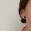Hoop Earrings Trendy Silver Gold Color Heart Love Irregular Rough For Women Girl Gift Fashion Jewelry Dropship Wholesale