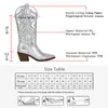 Stivali GOGD Moda Donna 2023 Cowboy Caviglia corta per tacco grosso Cowgirl Ricamato a metà polpaccio Western 230815