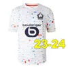 2023 2024 LOSC LILLILEサッカージャージーデビッドフォンテバラクバンバヤジチサッカーシャツ23 24 JIKONE R.SANCHES T.WEAH L.ARAUJO MAILLOTS KIT FANSバージョン