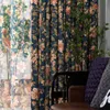 Rideau rideaux rustiques semi-ombre pour chambre étude salon fleur plante fenêtre rideau coton grossier