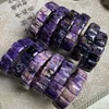 Strand Charoite Stone Beads Armband Natural Bangle Diy Jewelry for Woman Gift!