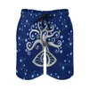 Shorts maschile Greek Ealte Eye Art Board Summer Amulet Tree Stampa Pantaloni corti Uomini che corrono trasparenti per la spiaggia grafica a secco veloce