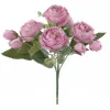 Buquê de plástico de seda artificial de flor artificial por atacado com preço favorável 9 cabeças de flores rosa seda florzzzz