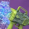 Novelty Games Dinosaur Soap Bubble Gun Machine Toy 32 Holes Electric Automatic Bazooka Bubble Maker Gun Outdoor Party Kids Toys Gifts 230815