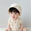 Berets Baby Hat Summer Korean Version Girl Sunscreen Hats Lace Princess Strap Toddler Kids Visors Party Normal Girls Decorate Caps
