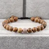 Strand Adjustable Wooden Bracelet 8mm CZ Disco Beads Braclet Men Accessories Couples Prayer Jewelry Yoga Homme