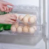 Lagringsflaskor 3 lager ägghållare bärbara behållare fällbara ägg korg kök färskt lådan arrangörer för kylskåp