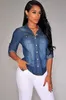 Camisas de blusas femininas camisas de jeans de outono para mulheres de manga comprida camisa de jeans BLUSAS CAMISA FEMINASS MATHER PLUSTURA Jeans Bloups 230814