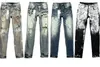 Ksubi Jeans Purple Jeans Herren Hosen Pantalones Herren Jeans zerrissen Jeans gerade reguläre Jeans Denim Tränen gewaschen 888