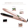 Negative Ion Infrared Hair Straightener and Curler with LED Display - Professional Hair Care Tool for Smooth and Shiny Hair