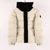 Designer de moda com capuz masculino jaqueta braço cola emblema homens puffer jaqueta inverno casaco quente tamanho 1--5