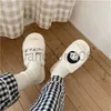 Talltor 2021 Vinter Nya söta varma tofflor Fashion Star Slippers Home Flat Plus Peep Toe Comfy Fuzzy Slippers for Women Girls X230519