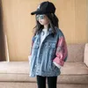 Jackets 2023 Teenage Kids Denim For Girls Baby Fashion Coats Spring Herfst Kind Out meter Casual 514 jaar 230814