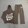 Sweat à capuche masculine Planètes brisées Lettre imprimé Hoodie Harajuku rétro High Street lâche surdimensionné surdimension