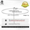 Anklets orsa juveler italienska 925 Sterling Silver 2mm Spark Mirror Chain Anklets For Women Gold Foot Belett Ankle Straps SMEY