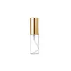 Mini Fine Mist Clear 5ml 1/6OZ Atomizer Glass Bottle Spray Refillable Fragrance Perfume Empty Scent Bottle W/ Aluminum Sprayer Gold / S Wmeg