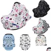 Stroller Parts Accessories 31 Styles Ins Floral Stretchy Cotton Baby Nursing Er Breastfeeding Stripe Safety Seat Car Privacy Scarf Dh2Ns