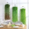 Dekorativa blommor simulering pil hängande växter konstgjorda långa sockerrör vinrankor grön växtplastplan