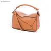 Designer pussel väskor äkta läder nytt mode geometri crossbody womens vår handhållen kuddväska