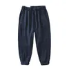 Men's Pants Japanese Thin Straight Tube Breathable Casual For Loose Fitting Fashion Retro Large Size Youth Beach