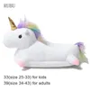 Slipper Warm Home Slippers For Boys Girls Children Cartoon Paw Funny Unicorn Kids volwassenen Familie Matching Shoes 230815