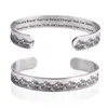 Bangle Inspirerande armband för kvinnor Mamma personlig gåva hennes graverade mantra manschettexamen födelsedagspresenter smycken