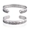 Bangle inspirerende armbanden voor vrouwen moeder gepersonaliseerd cadeau haar gegraveerde mantra manchet afstuderen verjaardagscadeaus sieraden