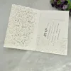 50Set Purple Romantic Wedding Inbjudningar med RSVP -kort Party Decoration Card Wedding Bridal Birthday Invite Laser Cutting Invitationszz