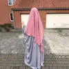 Vêtements ethniques Eid One Piece Prière Abaya Jilbab Hijab Kaftan Robe à capuche Longue Khimar Modeste Islam Dubaï Vêtements