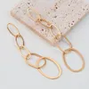 Dangle Earrings Silver Gold Colors Geometric Parts Linked Long Alloy Punk Earring For Women Exaggerated Drop Rock