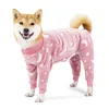 Hundkläder Dog Winter Clothes Pet Flanell Pyjamas Söta huskläder för medelstora och stora hundar Hög Elastiska fyra ben Varmrock 230815