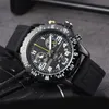 AAA MONTRRES AVENGER Luxury Watch Quartz Endurance Mens Wristwatch Formal Popular Reloj Multi Dial Work Black White Rubber Designer Watch Leisure SB048 Q2