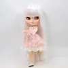 Dolls DBS blyth doll icy licca body joint pure white supple long straight hair 16 30cm gift toy 230814