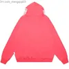 Men's Hoodies Sweatshirts American Sweatshirt Embroidered Letter Printing Full Zip Hoodie Y2K Street Clothing Men's Hip Hop Punk Loose Pink Jacket Z230816