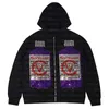 Мужские толстовки толстовок осень Y2K Graphics Zip Up Негабаритная толстовка Goth Hoodie Men Men Women Grunge Cooled Juper