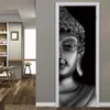 Wall Stickers Landscape Door 3D Removable Vinilos Para Puertas Adhesive Wallpaper Art Murals for Doors Bibliotheque Modern Home Decor 230815