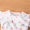 Robes de fille filles robes décontractées enfants bébé filles robe de pâques doux été imprimé floral à manches courtes maille robe de princesse pour