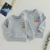 Familienübergreifende Outfits FocusNorm 0 6y Big Lil Schwester Herbst Sweatshirts für Baby Girls Langarmbuchstaben Lose Pullover Tops 230814