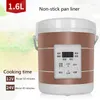 1.6L MINI Electric Rice Cooker 12V-24V للسيارات والشاحنات سفر الحساء المحمولة طهي حاوية طعام 12H