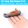 Diecast Model Car No Box 1/87 Scale Corgi Rnli livbåt 13-01 SAR Vessel Diecasts Toy Vehicles Boat Model Toy Ship Miniatures For Collection 230814